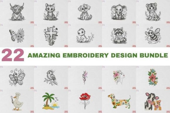 Amazing Line Art Embroidery Bundle