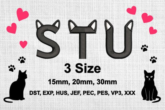 Cat Ears Alphabet S T U