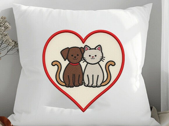 Embroidery Valentine Pet PNG Collection