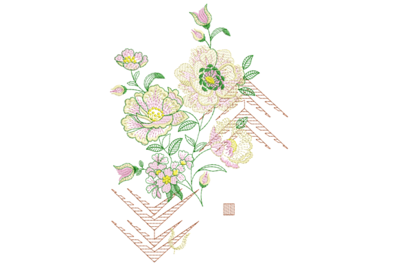 Floral Bouquet Digital Embroidery Design