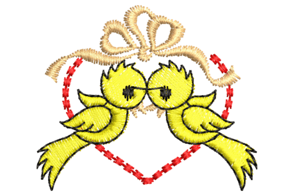 Love Birds Embroidery Design