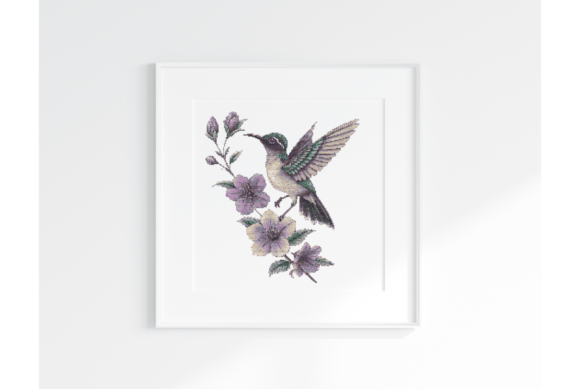 Modern Hummingbird Embroidery Design