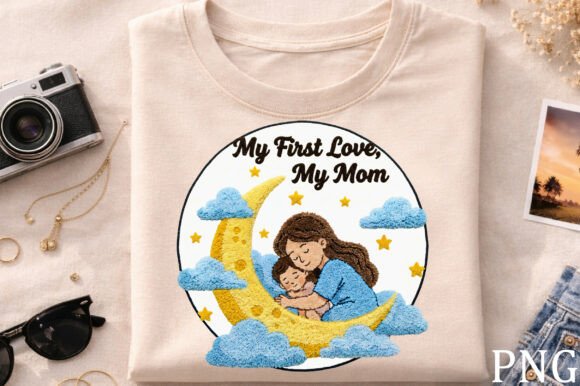 My First Love My Mom Embroidery PNG