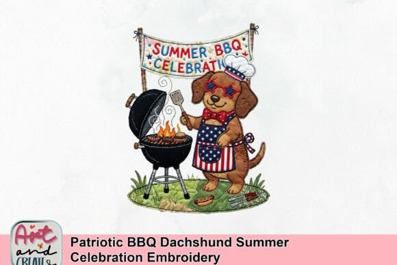Patriotic BBQ Dachshund Summer Celebration
