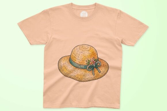 Straw Hat with Floral Embroidery
